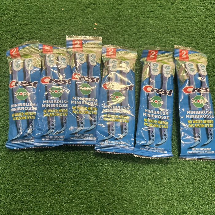 Crest Scope Waterless Disposable Travel Toothbrush, 6 x 2-Pack by Price Is Right Miami