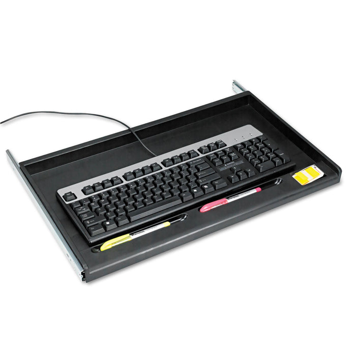 Innovera Standard Underdesk Keyboard Drawer, 21.38"w x 12.88"d, Black