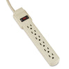Innovera Power Strip, 6 Outlets, 4 ft Cord, Ivory