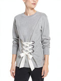 Derek Lam 10 Crosby Lace-Up Sweatshirt, Size XS by Vanessa Jane