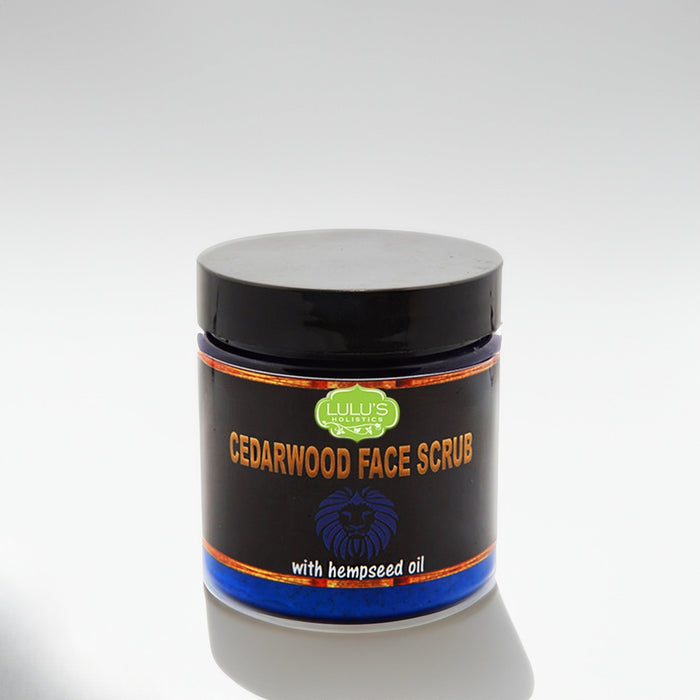 Cedarwood Face Scrub – Exfoliating Cleanser for Men by Lulu’s Holistics