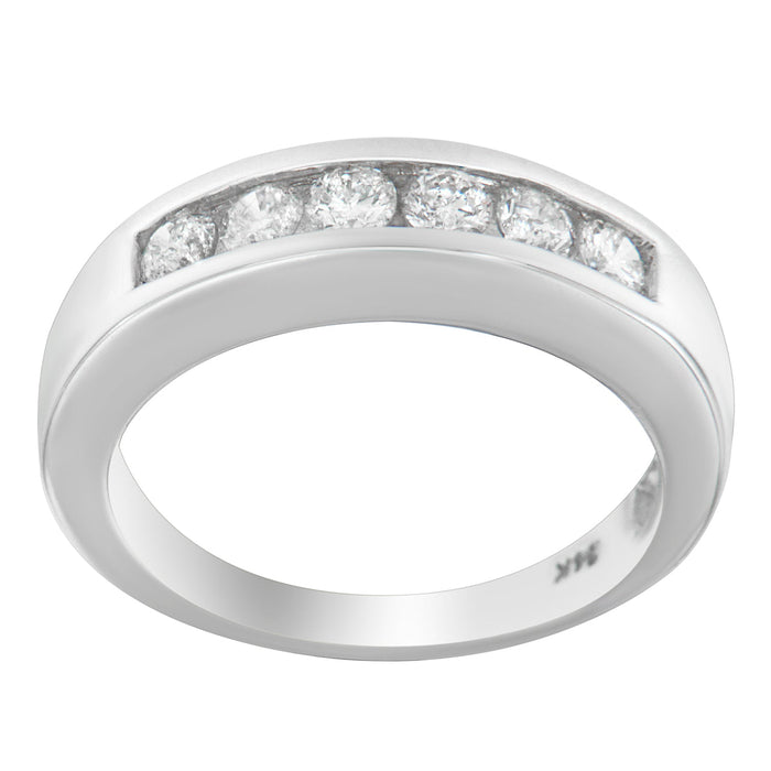14K White Gold 3/4ct. TDW Diamond Channel Band Ring (H-I, I1-I2) by Bids.com