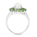 2.93 Carat Genuine Ethiopian Opal, Chrome Diopside & White Topaz .925 Sterling Silver Ring by Bids.com