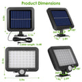 56 LEDs Outdoor Solar Security Flood Light by DailySale