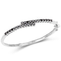 2.52 Carat Genuine Black Diamond .925 Sterling Silver Bangle by Bids.com