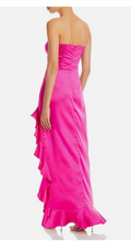 Aqua Strapless Ruffle Maxi Dress by Vanessa Jane