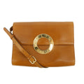 Celine Circle Logo Brown Leather 2 Way Clutch #5749 by Bolt Boutique