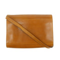Celine Circle Logo Brown Leather 2 Way Clutch #5749 by Bolt Boutique