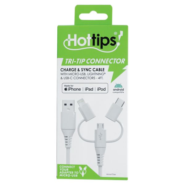 Hottips Micro-USB Cable With MFI Lightning Adapter by Pasteur Pharmacy