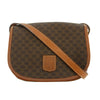 Celine Macadam Triomphe Brown Leather Mini Crossbody Bag #5754