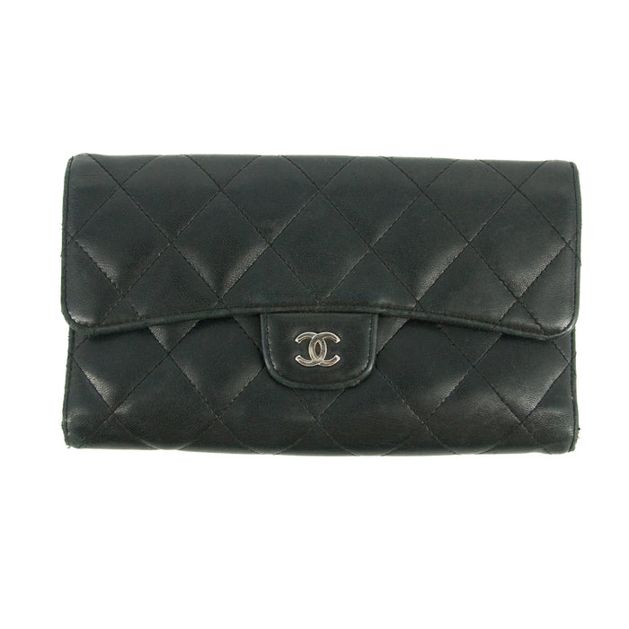 Chanel CC Matelasse Quilted Black Lambskin Wallet #5759 by Bolt Boutique