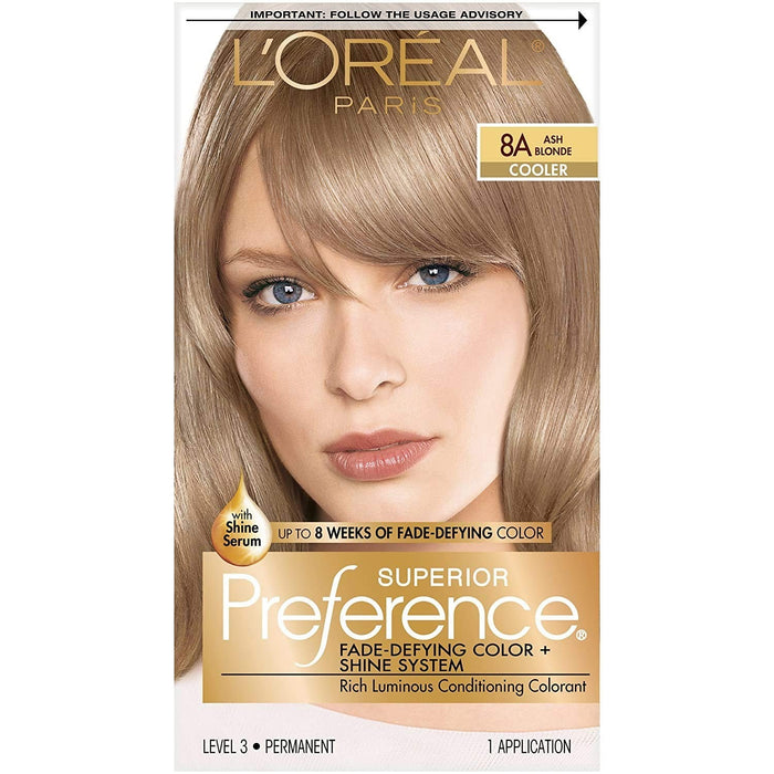 Loreal L'Oréal Paris Superior Preference Permanent Hair Color, 8A Ash Blonde by Pasteur Pharmacy