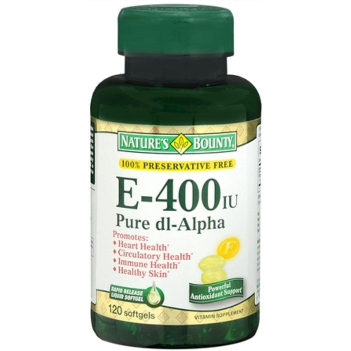 Nature's Bounty Vitamin E - 400 IU - Pure dl-Alpha - 180 Mg by Pasteur Pharmacy