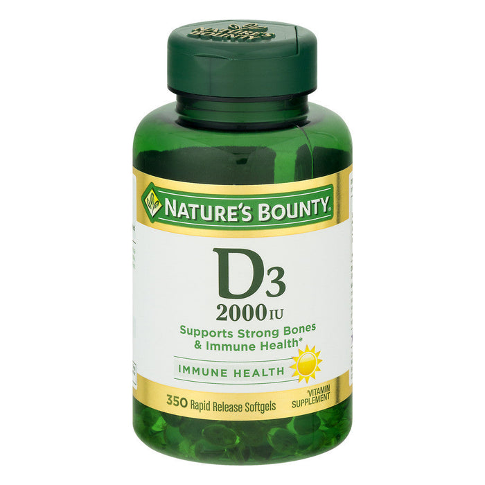Nature's Bounty Vitamin D3, 50 Mcg, Rapid Release Softgels by Pasteur Pharmacy