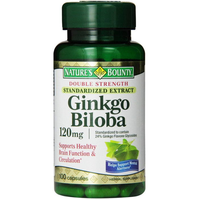 Nature's Bounty Ginkgo Biloba Standardized Extract 120 Mg Herbal Supplement Capsules by Pasteur Pharmacy