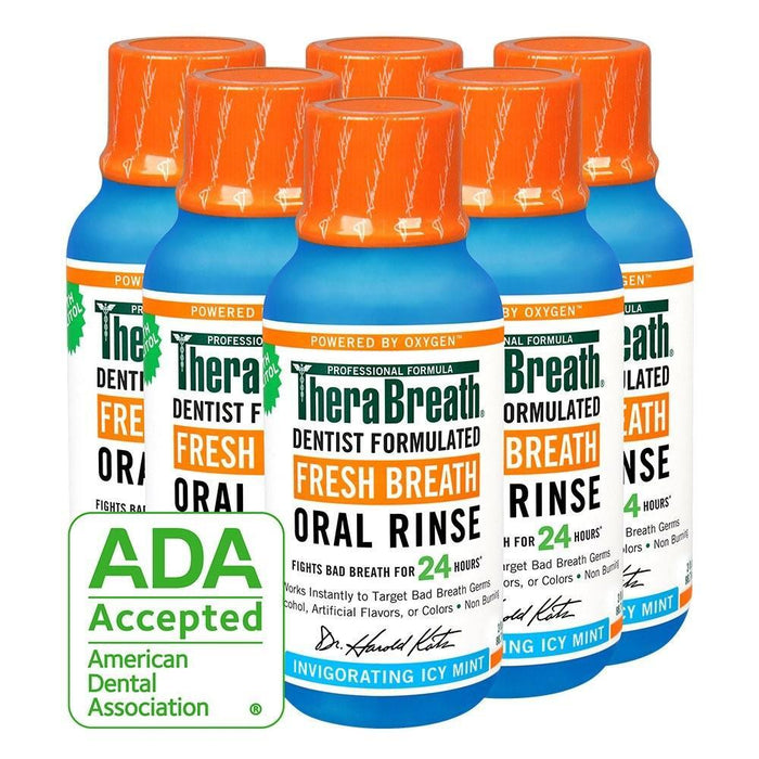 TheraBreath Oral Rinse, Fresh Invigorating Icy Mint 3 Fl Oz by Pasteur Pharmacy