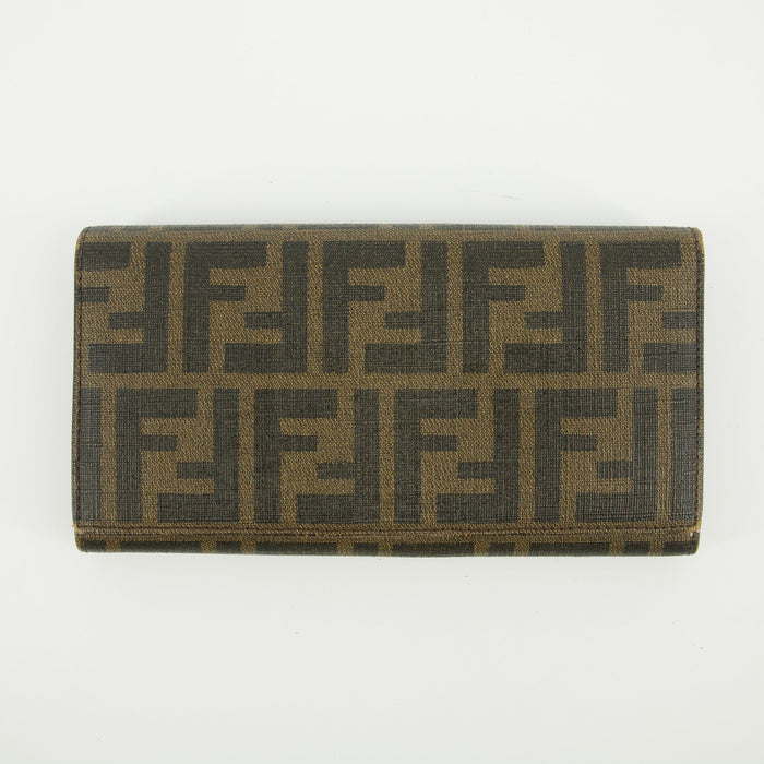 Fendi Monogram Canvas Brown Zucca Long Wallet #5766 by Bolt Boutique