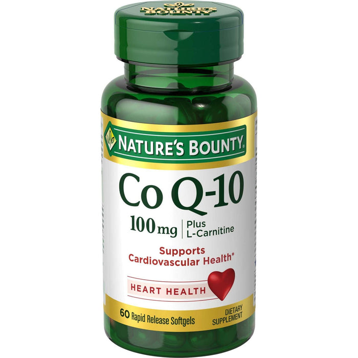 Nature's Bounty Co Q-10, Plus L-Carnitine, 100 Mg, Rapid Release Softgels by Pasteur Pharmacy