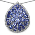 4.16 Carat Genuine Tanzanite .925 Sterling Silver Pendant by Bids.com