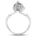2.79 Carat Genuine Labradorite And White Topaz .925 Sterling Silver Ring by Bids.com