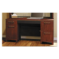 Bush Enterprise Collection Double Pedestal Desk, 60" x 28.63" x 29.75", Harvest Cherry, (Box 2 of 2)