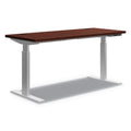 HON Coordinate Height-Adjustable Base, 72w x 24d x 25.5 to 45.25h, Nickel