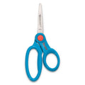 Westcott Kids' Scissors with Antimicrobial Protection, Pointed Tip, 5" Long, 2" Cut Length, Assorted Straight Handles, 12/Pack