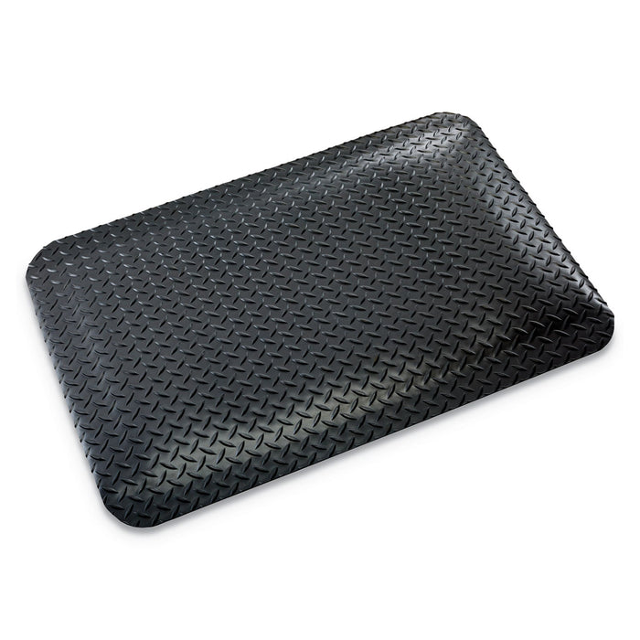 Crown Industrial Deck Plate Anti-Fatigue Mat, Vinyl, 36 x 60, Black