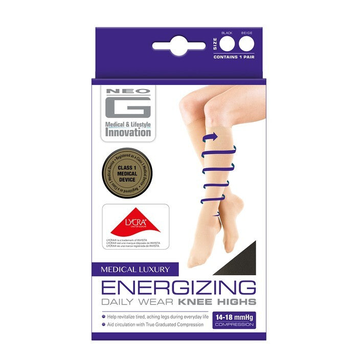 Neo G Energizing Compression Knee High Socks - Tan, X-Large by Pasteur Pharmacy