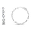 10K White Gold Diamond Hoop Earrings (1 1/2 cttw, H-I Color, I1-I2 Clarity) by Bids.com