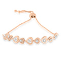 Rose Plated Sterling Silver Diamond Heart-Linked Bolo Bracelet (0.30 cttw, H-I Color, I2-I3 Clarity) by Bids.com