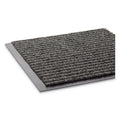 Crown Needle Rib Wipe and Scrape Mat, Polypropylene, 48 x 72, Gray