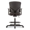 Alera Everyday Task Stool, Fabric Seat/Back, Supports Up to 275 lb, 20.9" to 29.6" Seat Height, Black