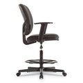 Alera Everyday Task Stool, Fabric Seat/Back, Supports Up to 275 lb, 20.9" to 29.6" Seat Height, Black