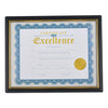 Universal Document Frames, Plastic, 8.5 x 10 Insert, Black/Gold, 3/Pack
