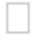 Southworth Premium Certificates, 8.5 x 11, White/Silver with Fleur Silver Foil Border,15/Pack