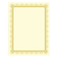 Southworth Premium Certificates, 8.5 x 11, Ivory/Gold with Spiro Gold Foil Border,15/Pack