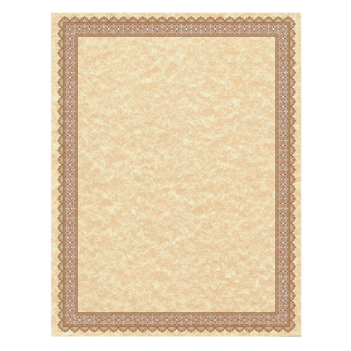 Southworth Parchment Certificates, Vintage, 8.5 x 11, Copper with Burgundy/Gold Foil Border, 50/Pack