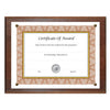 NuDell Award-A-Plaque Document Holder, Acrylic/Plastic, 10.5 x 13, Walnut