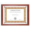 NuDell Award-A-Plaque Document Holder, Acrylic/Plastic, 10.5 x 13, Mahogany
