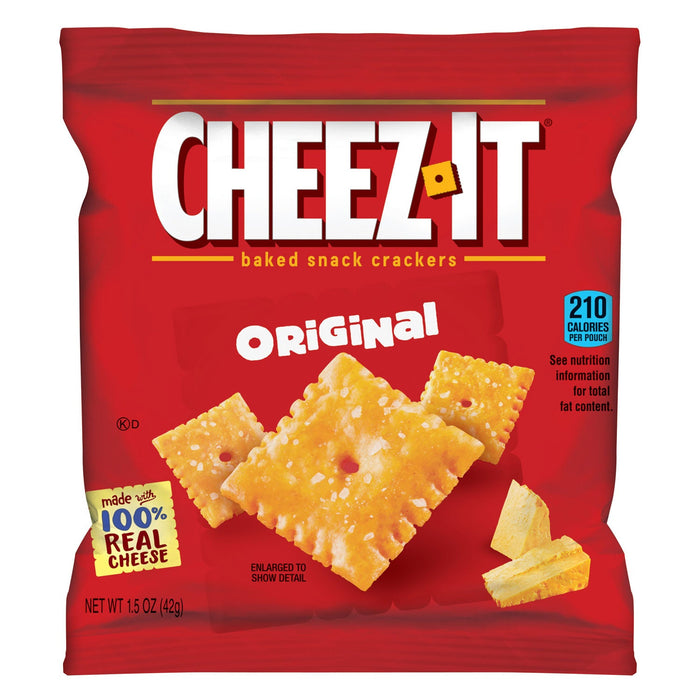 Sunshine Cheez-It Crackers, 1.5 oz Single-Serving Snack Pack, 8/Box