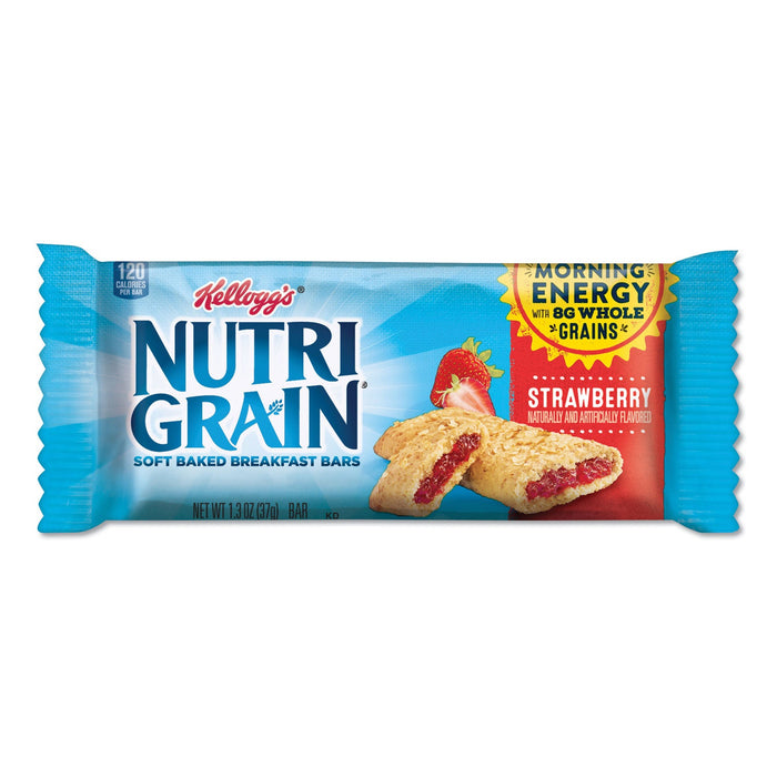 Kellogg's Nutri-Grain Soft Baked Breakfast Bars, Strawberry, Indv Wrapped 1.3 oz Bar, 16/Box