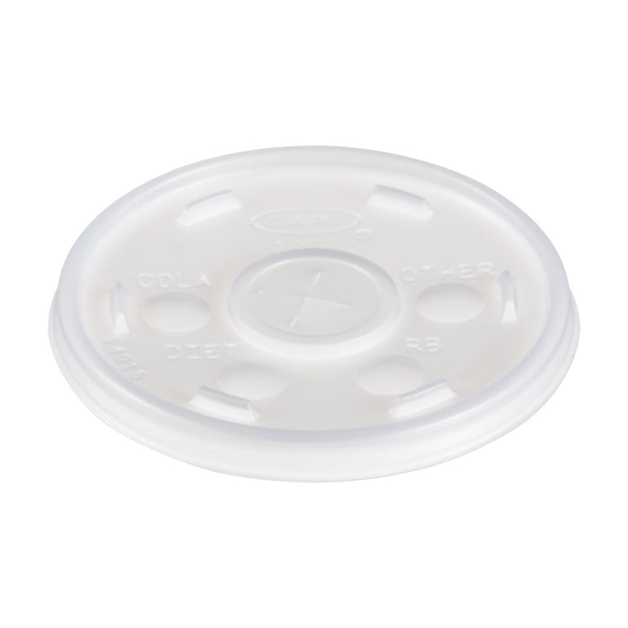 Dart Plastic Cold Cup Lids, Fits 10 oz Cups, Translucent, 100 Pack, 10 Packs/Carton