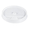 Dart Plastic Lids, Fits 12 oz to 24 oz Hot/Cold Foam Cups, Sip-Thru Lid, White, 100/Pack, 10 Packs/Carton