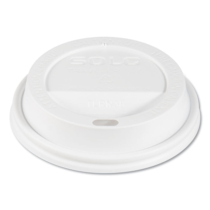 Dart Traveler Cappuccino Style Dome Lid, Fits 10 oz Cups, White, 100/Pack, 10 Packs/Carton