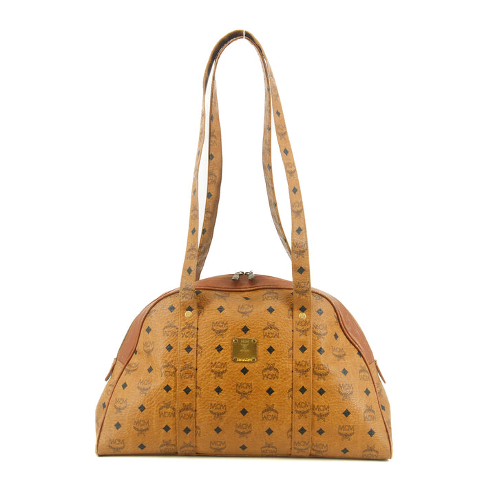 MCM Monogram Leather Brown Shoulder Bag #5804 by Bolt Boutique