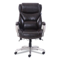 SertaPedic Emerson Big and Tall Task Chair, Supports Up to 400 lb, 19.5" to 22.5" Seat Height, Brown Seat/Back, Silver Base