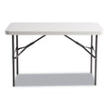 Alera Banquet Folding Table, Rectangular, Radius Edge, 48w x 24d x 29h, Platinum/Charcoal