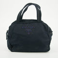 Prada Nylon Tessuto Black Beaded Handle Bag #5807 by Bolt Boutique