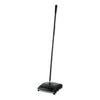 Rubbermaid Dual Action Sweeper, 44" Steel/Plastic Handle, Black/Yellow